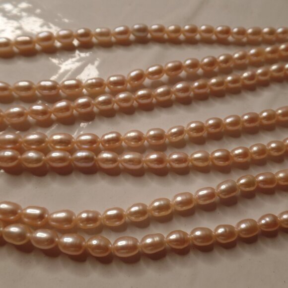 Honora Multi Strand (7) Soft Pink Peal Necklace 9.25 Sterling Stamped Apx 16" - Picture 3 of 9